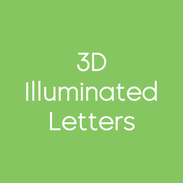 3D Illuminated Letters at Signs of Innovation