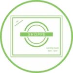 green and white icon image of window signage