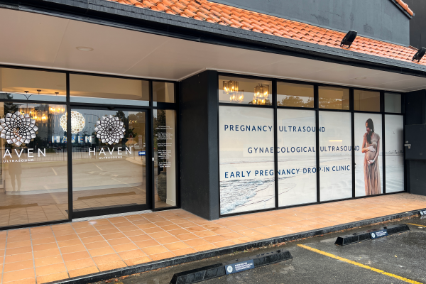 Image of front of a clinic showing their window graphics