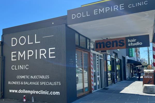 3D acrylic lettering and logo installed on external concrete wall for gold coast beauty injectable clinic