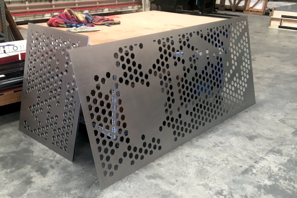 Aluminium decorative screens with hexagon pattern